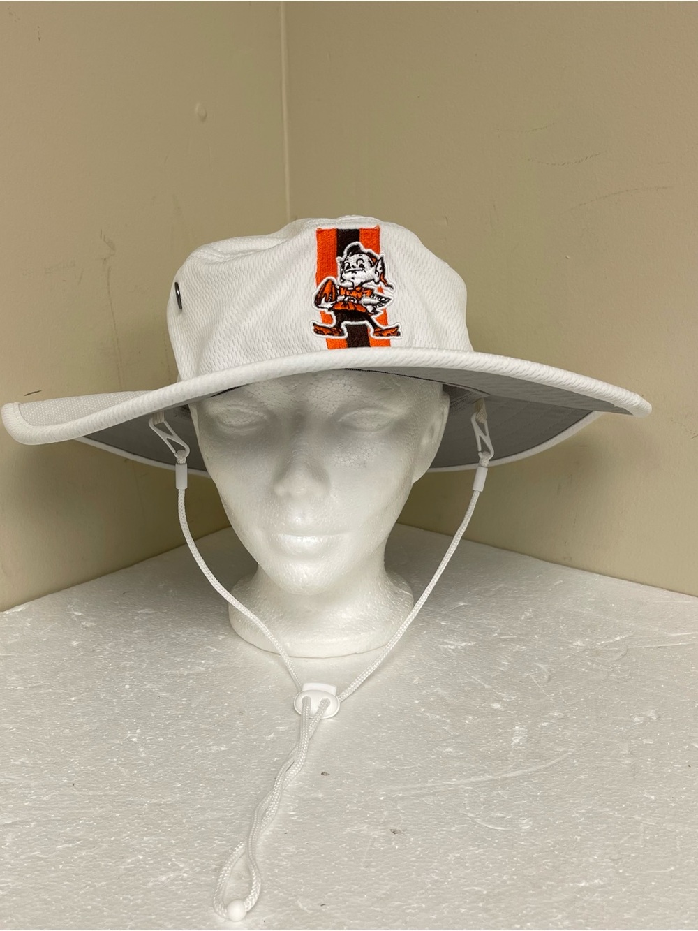 New Era White Cleveland Browns 2024 NFL Training Camp Panama Bucket Hat
